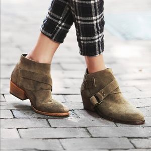 Free People Olive Green Tortuga Booties